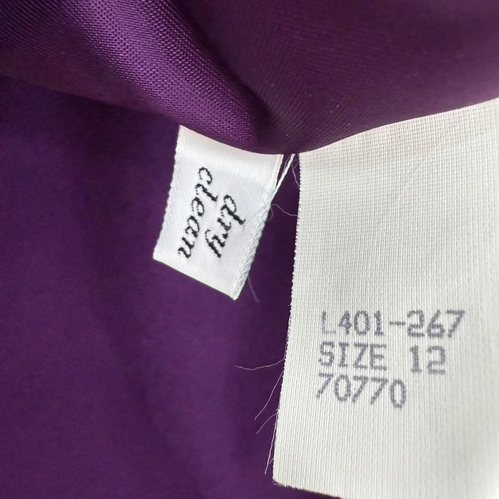 Pendleton Women's Size 10/12 Wool Blazer Skirt Suit Set Gray Plaid‎ Purple Lined
